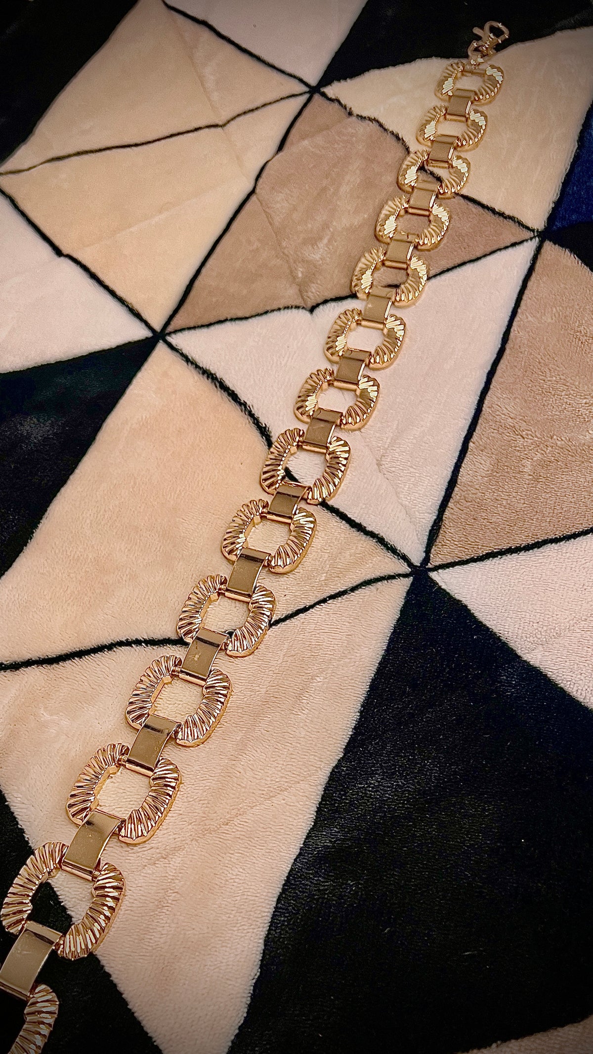 Gold square belt