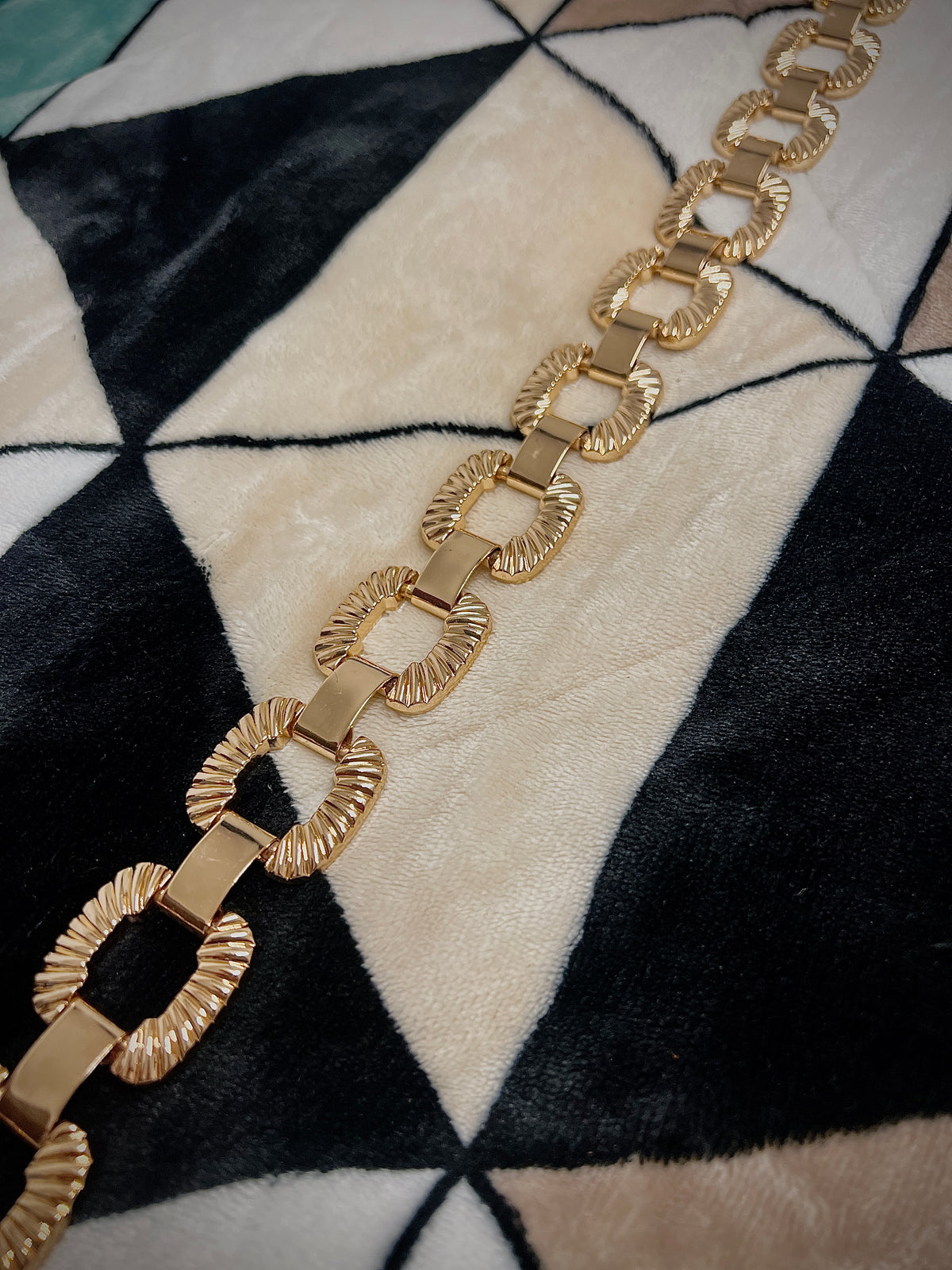 Gold square belt