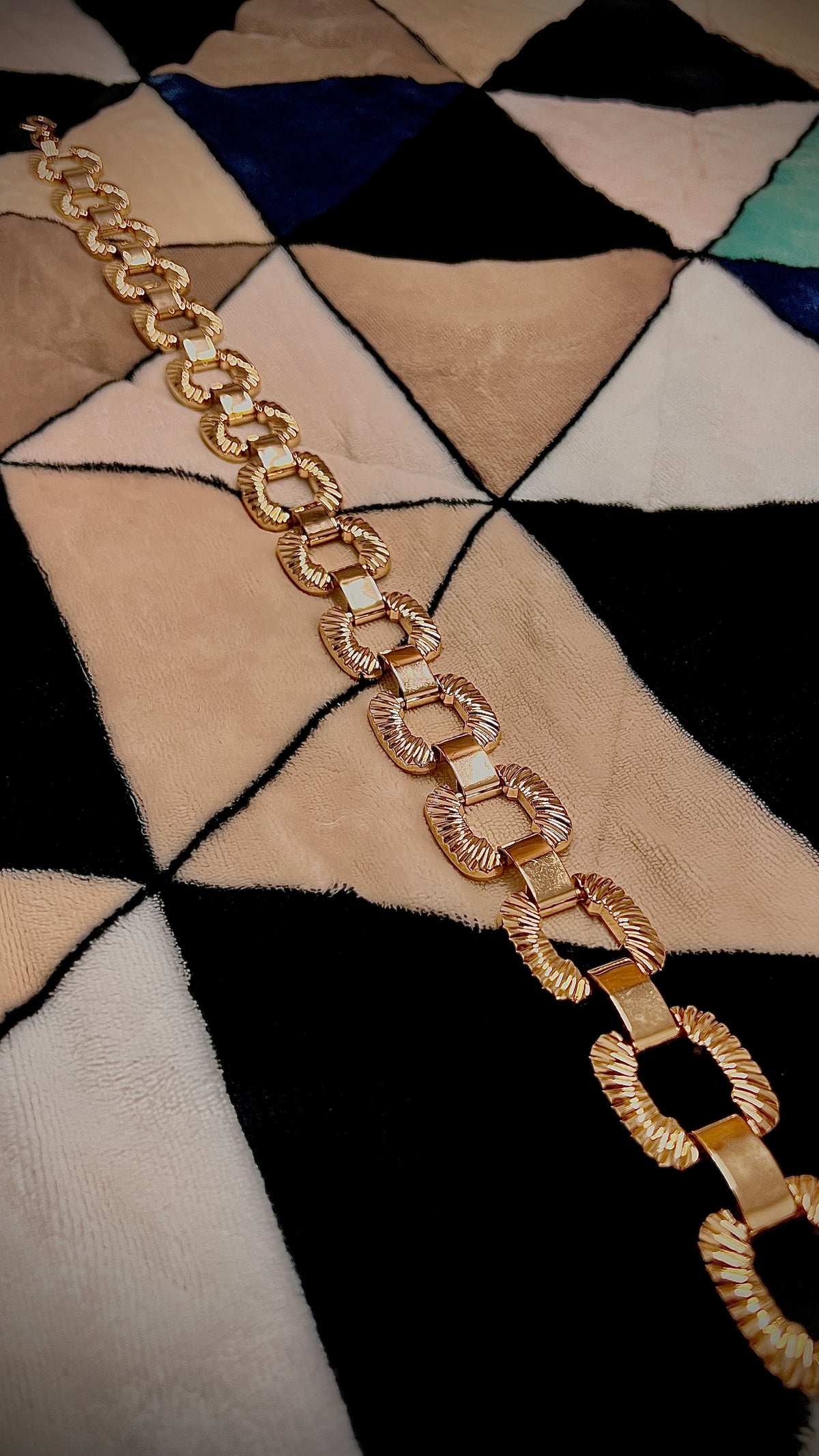 Gold square belt