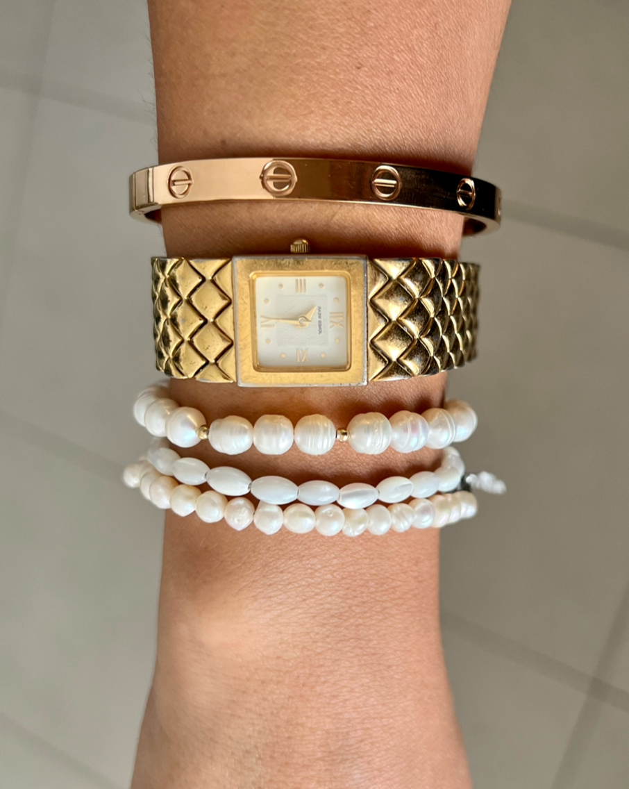 Antique Gold-Plated Strap-Watch