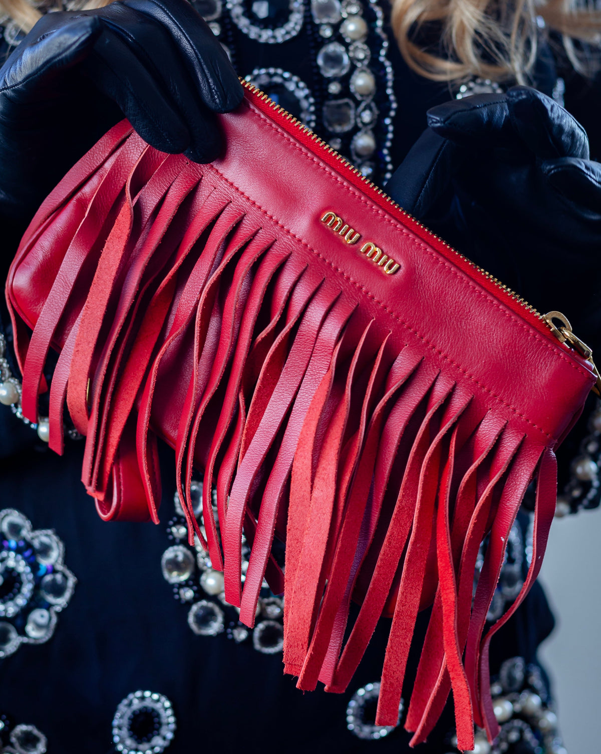 Miumiu Red Clutch