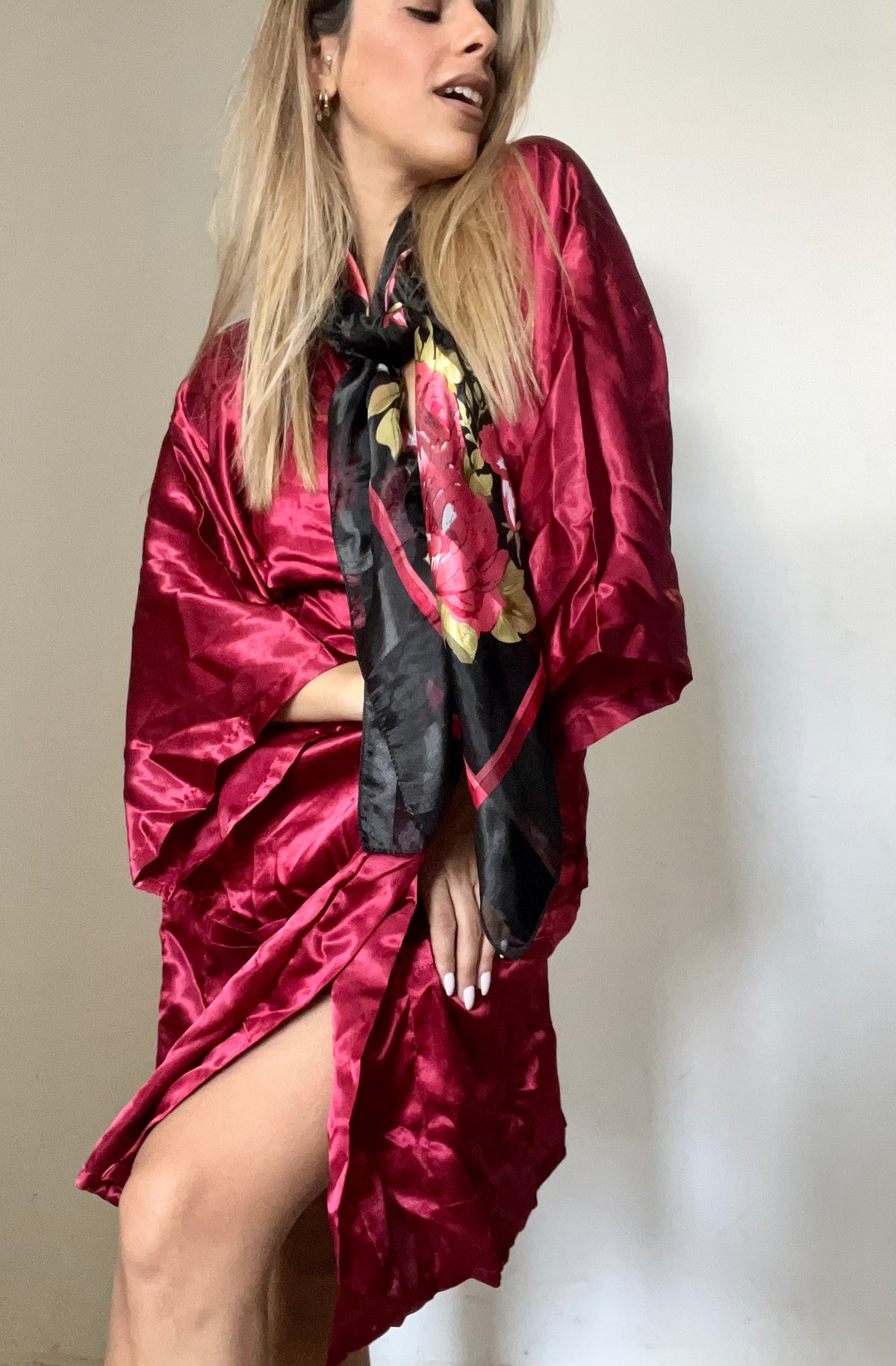 Burgundy Satin Cover-Top