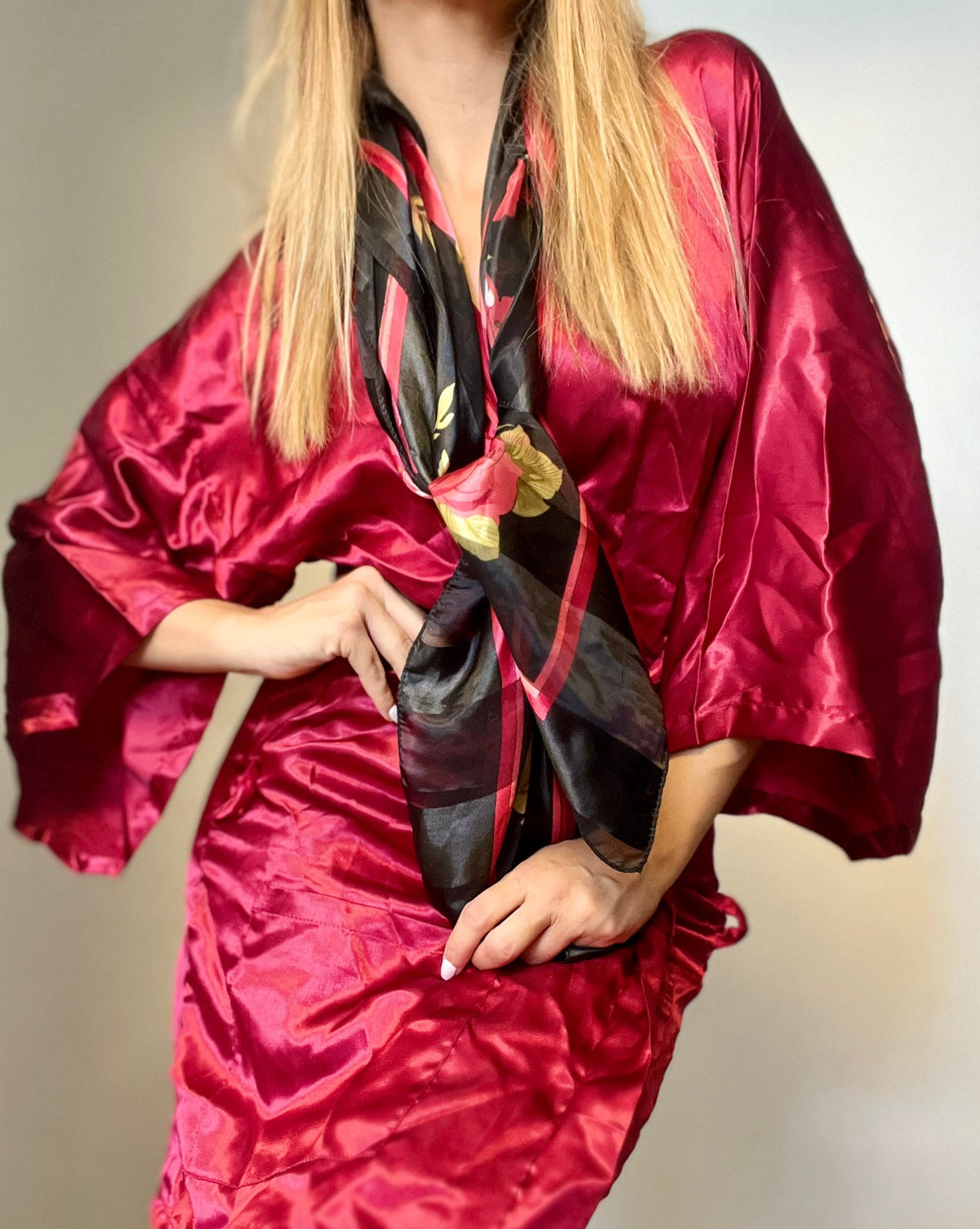Burgundy Satin Cover-Top
