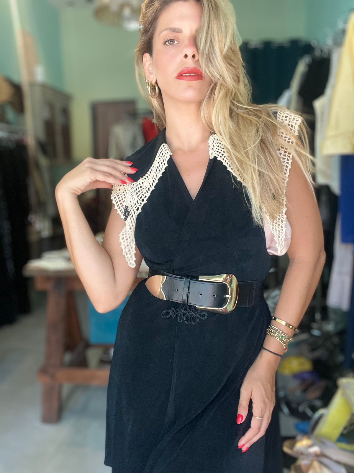 Rachel's White Embroidery Long Vintage Top