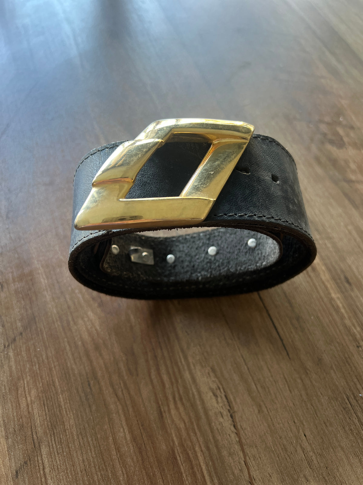 Black Belt with Gold Buckle