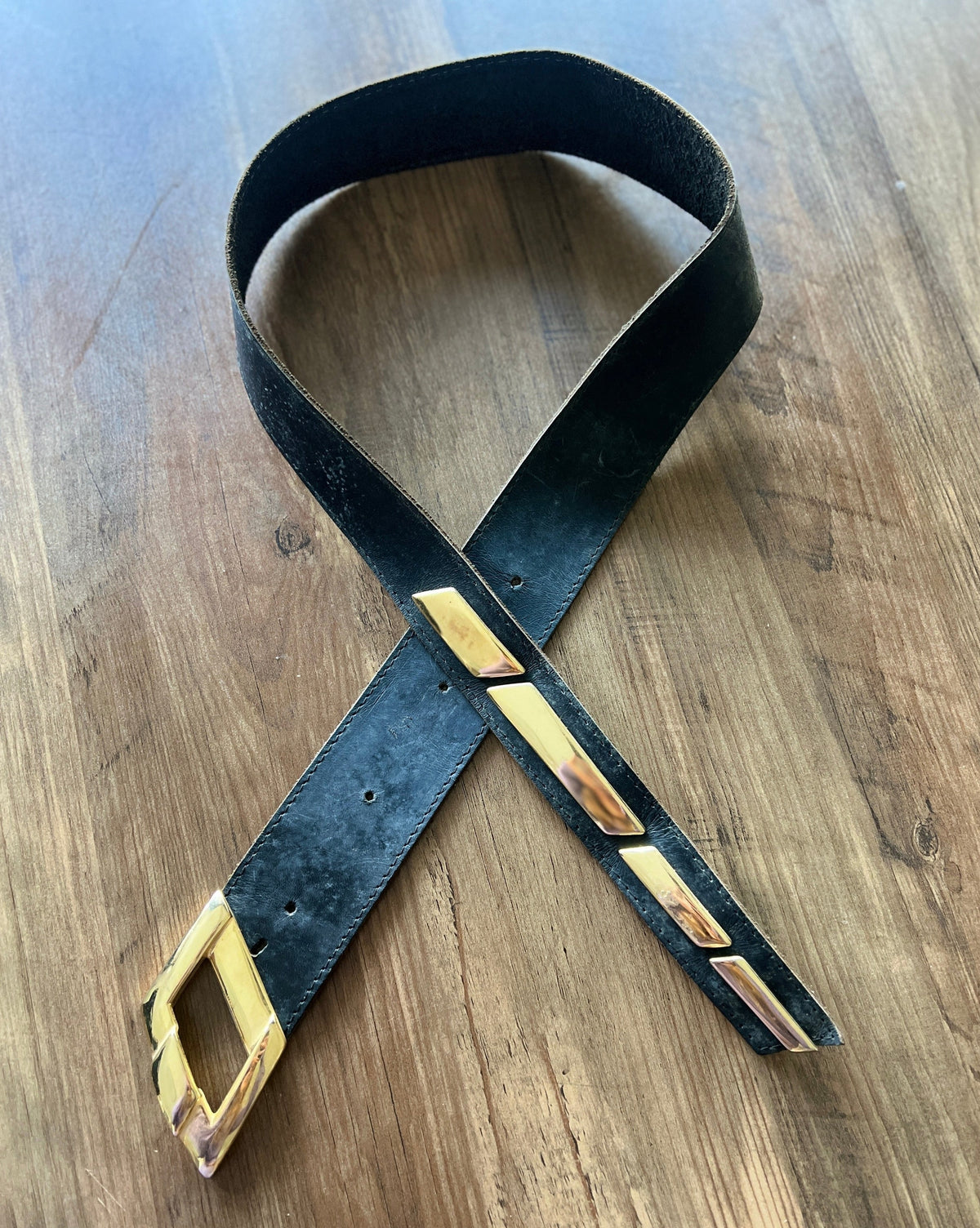 Black Belt with Gold Buckle