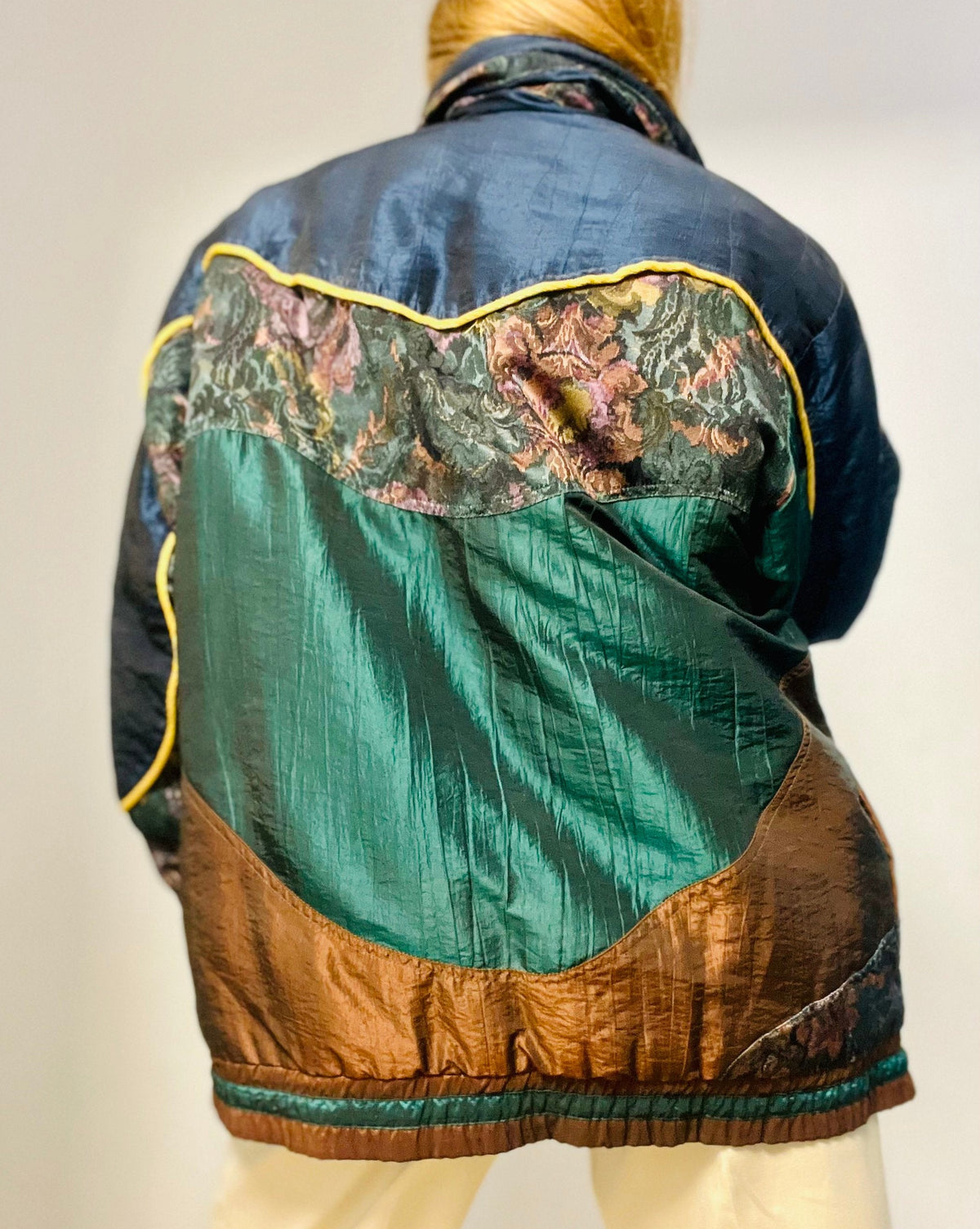 Puffy Blue, Green & Brown Gold Coat