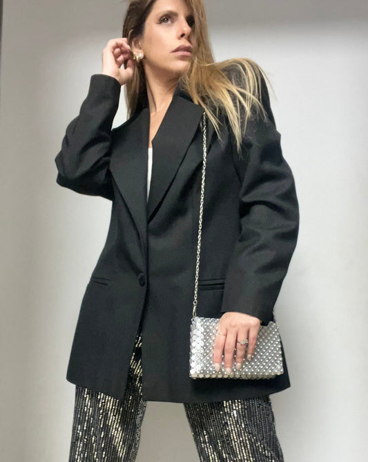 Black Long-Sleeve Blazer