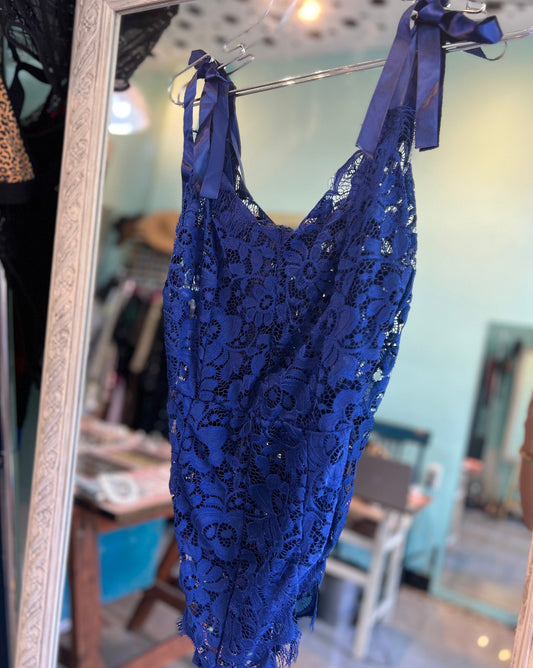 Royal Blue Lace Bodysuit