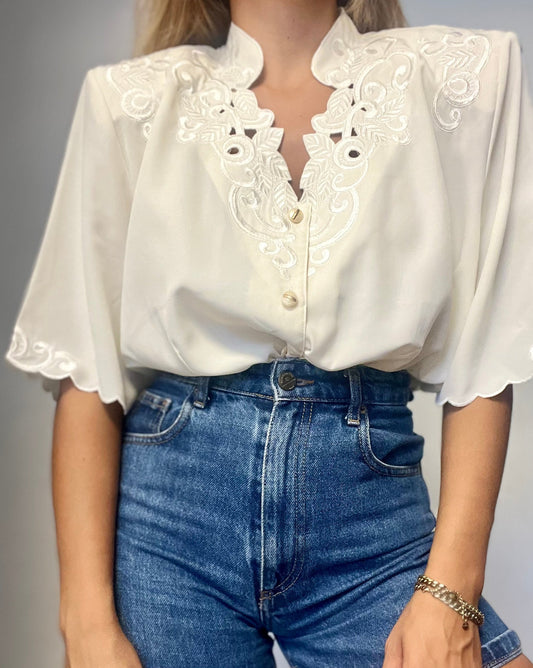 Ora's Short-Sleeve White Shirt