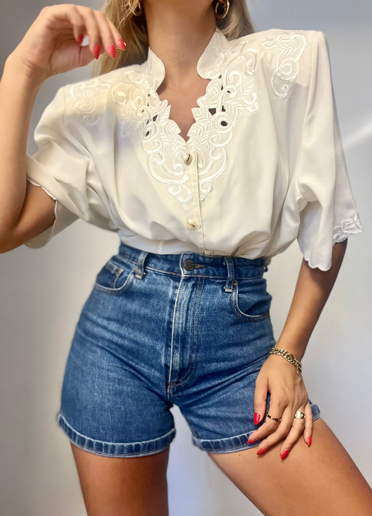 Ora's Short-Sleeve White Shirt