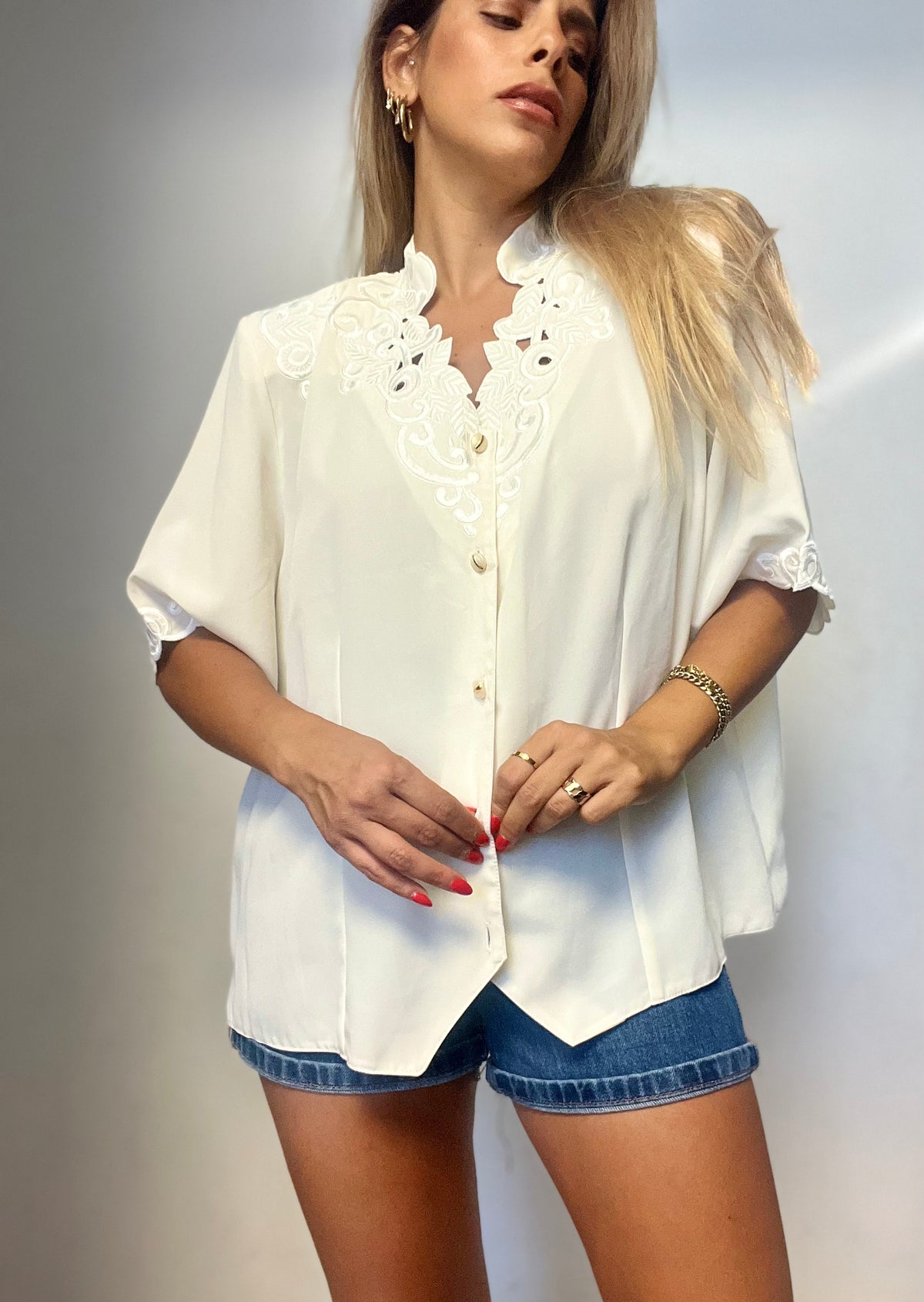 Ora's Short-Sleeve White Shirt