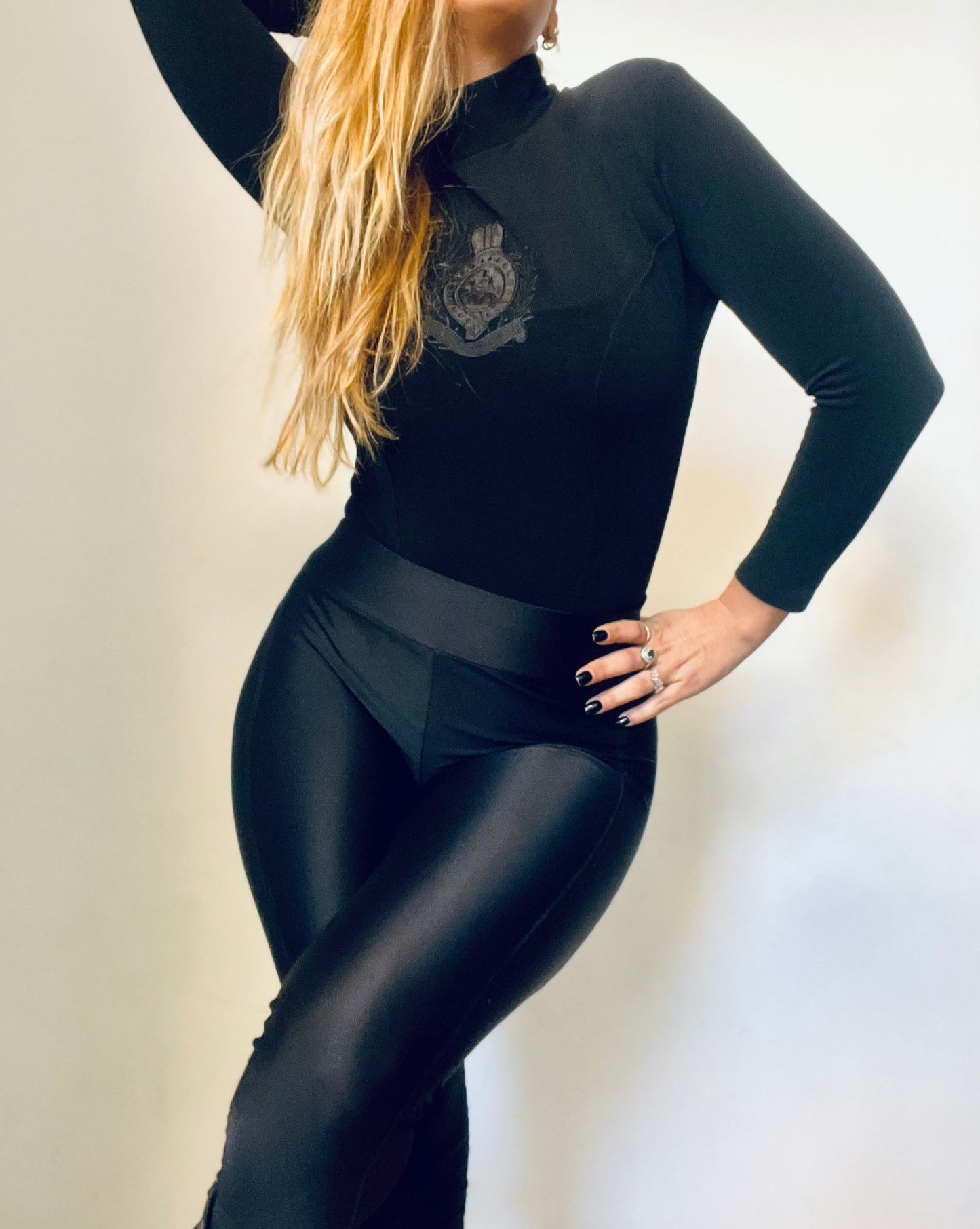 Black Turtleneck Bodysuit