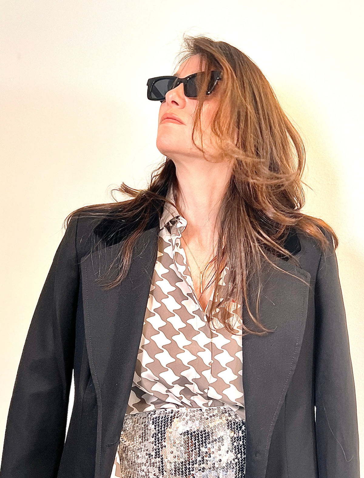 Rhombus Pattern Long Sleeve Shirt