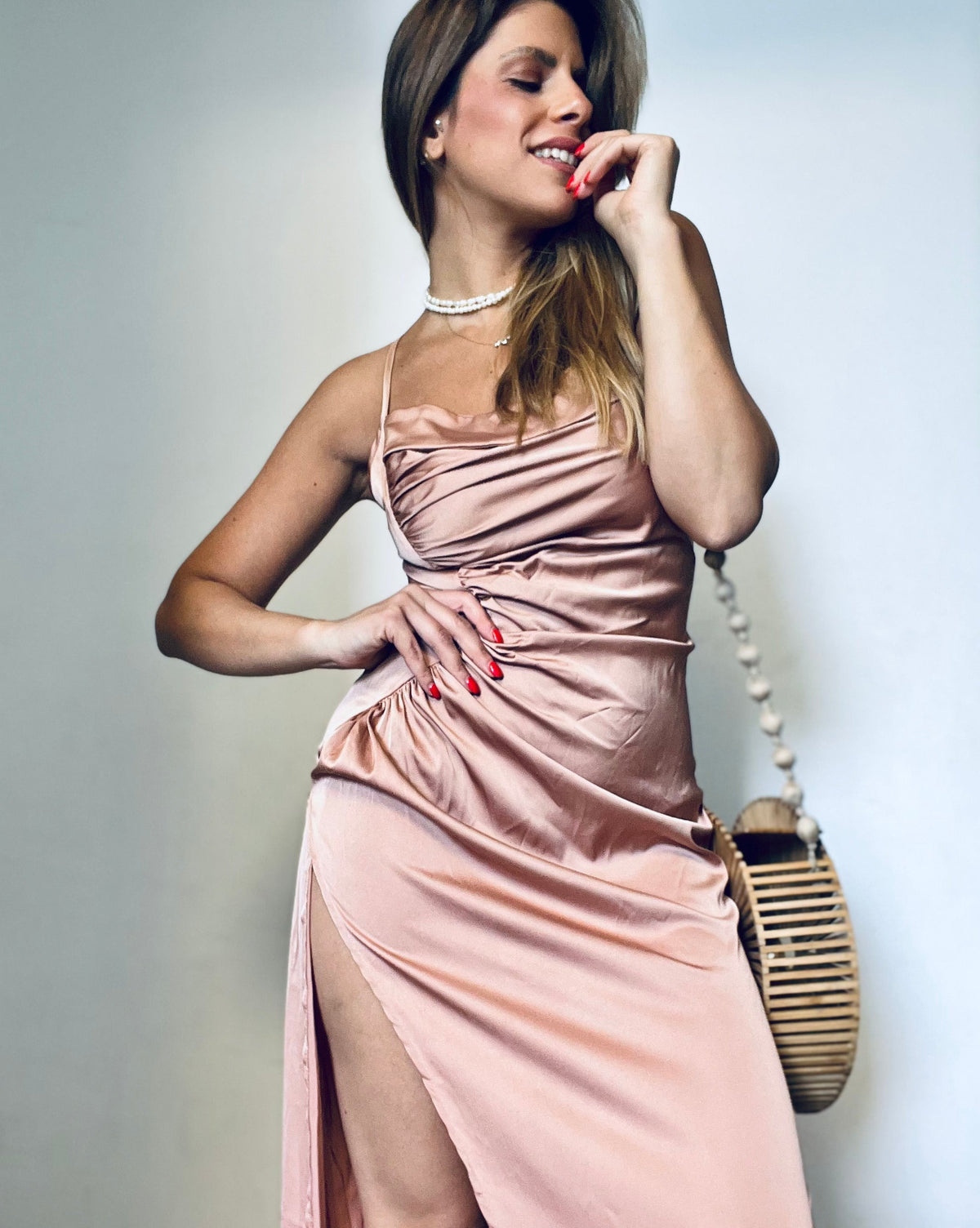 Vintage Pink Evening Dress