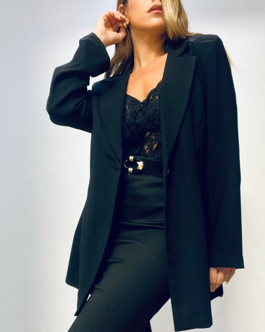 Black Classic Long-Sleeve Blazer
