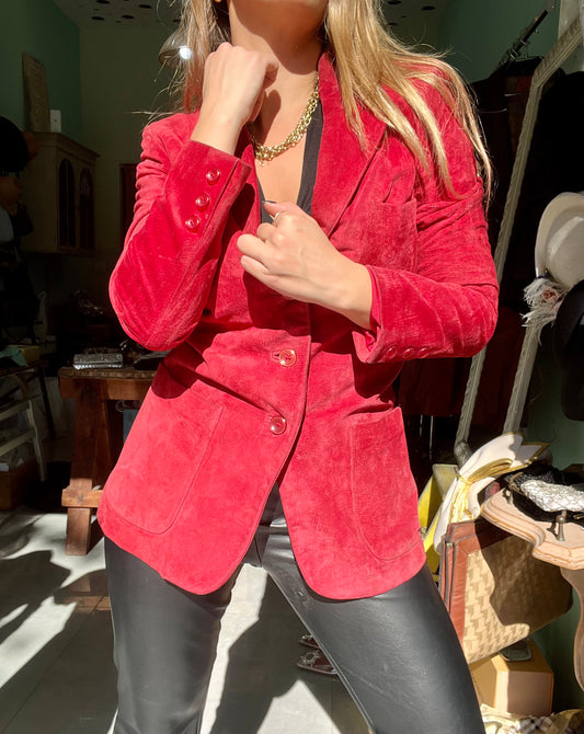 A red leather jacket