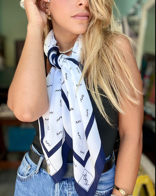 Pua's Blue & White Kerchief