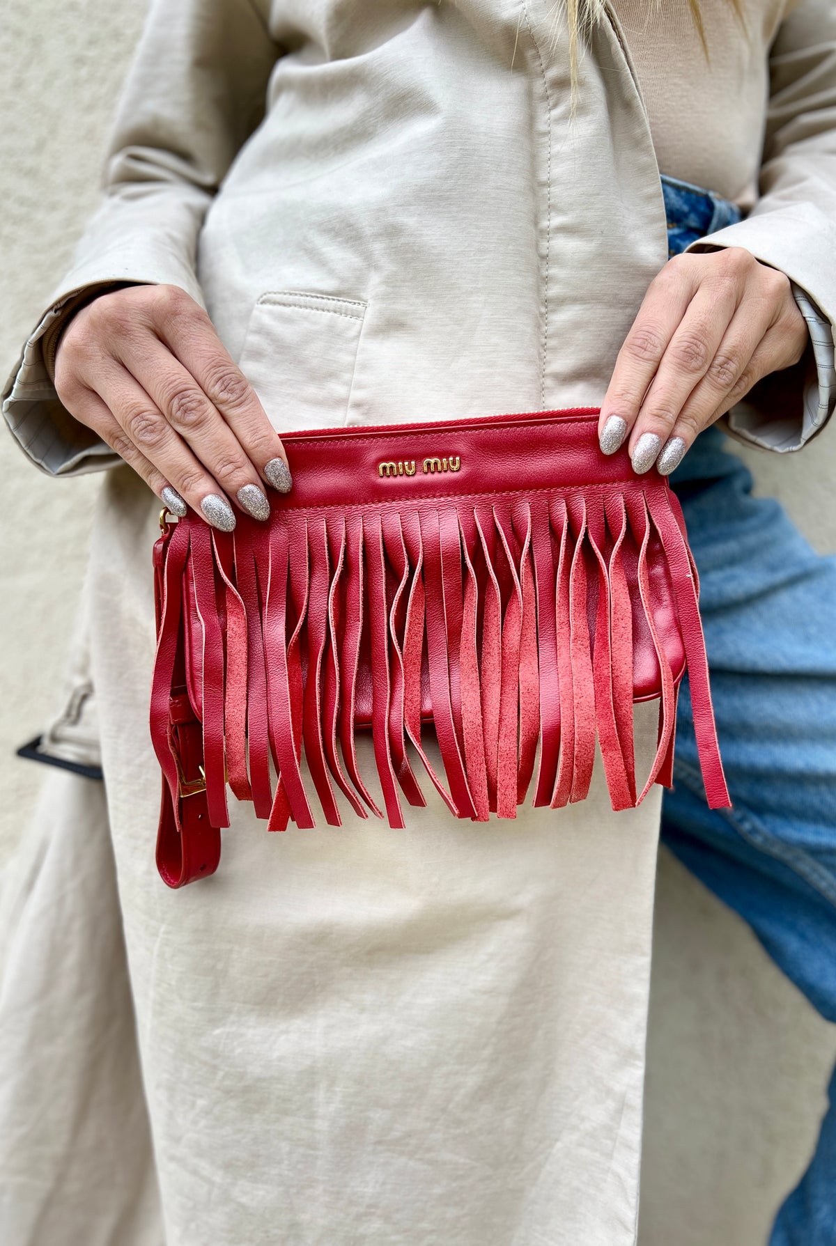 Miumiu Red Clutch